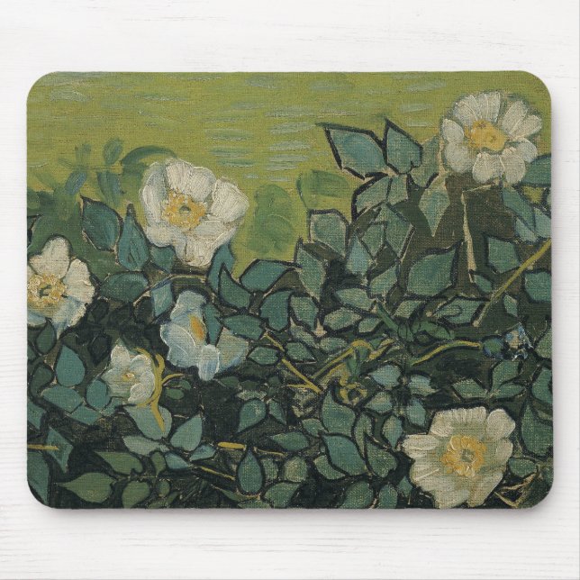Mousepad Rosas Silvestres por Vincent van Gogh (Frente)