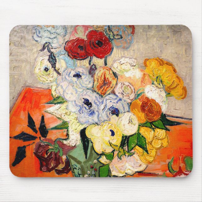Mousepad Rosas Van Gogh e Anemones (Frente)