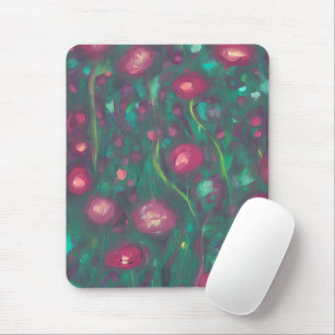 Mousepad rosas vermelhas com Mutação de abstrato