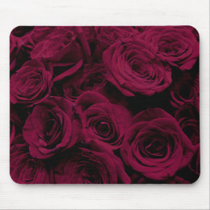 Mousepad Rosas vermelho-escuro