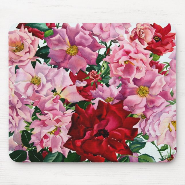 Mousepad Rosas vermelhos e cor-de-rosa 2008 (Frente)