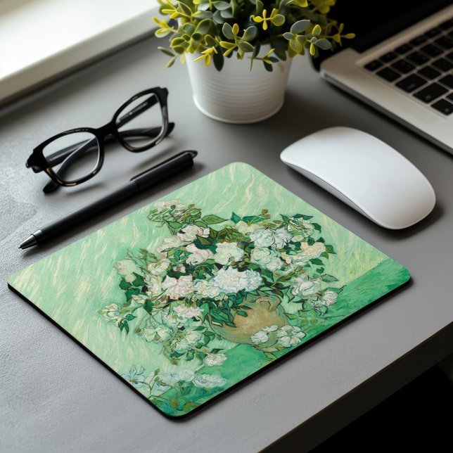 Mousepad Rosas | Vincent Van Gogh (Criador carregado)
