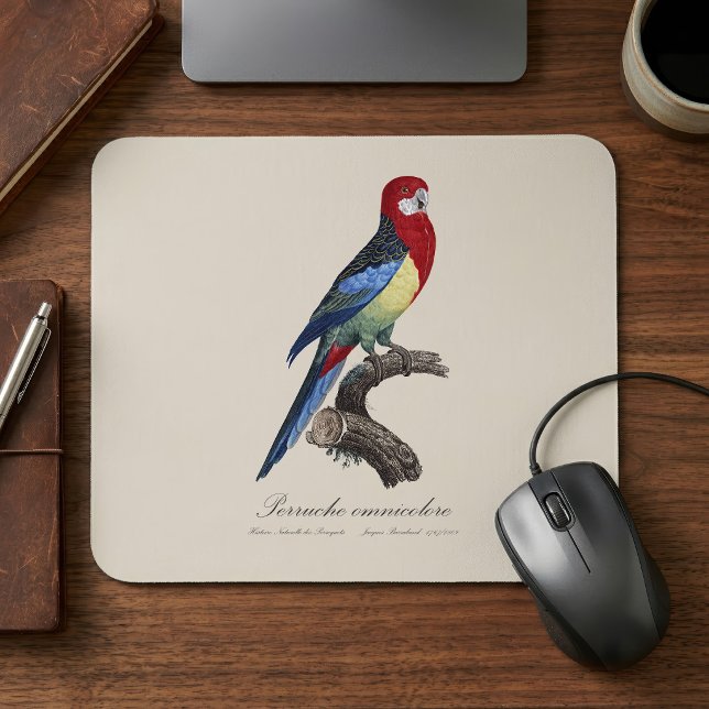 Mousepad Rosela-oriental ou periquito Platycercus eximius (Eastern rosella or Platycercus eximius parakeet. Mouse Pad)