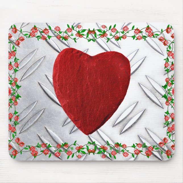 Mousepad Rosenrahmen mit Herz (Frente)