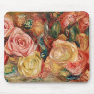 Mousepad Roses by Renoir Impressionist Painting