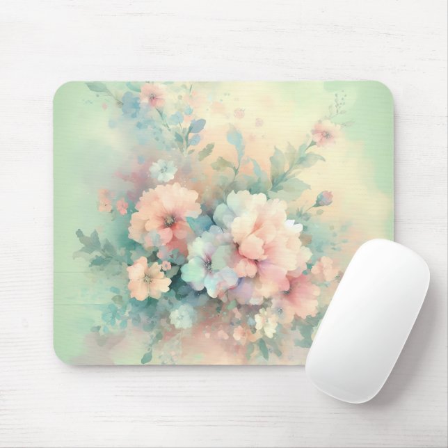 Mousepad Roses Vintages Pastel  (Com mouse)
