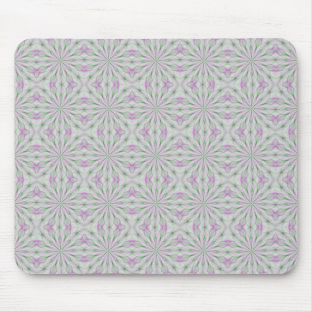 Mousepad Rosetas de Natal rosa e verde (Frente)