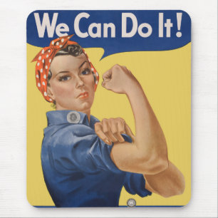 Mousepad Rosie, a Riveteira Patriótica Vintage, Nós Podemos