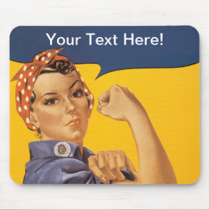 Mousepad Rosie o rebitador nós podemos fazê-lo! Seu texto