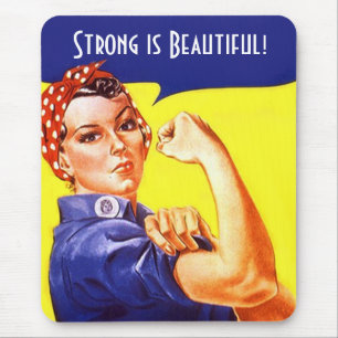 Mousepad Rosie retro o rebitador forte é bonito esfria