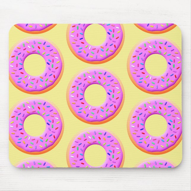 Mousepad Rosquinha Com Padrão De Desenho De Sprinkles (Frente)