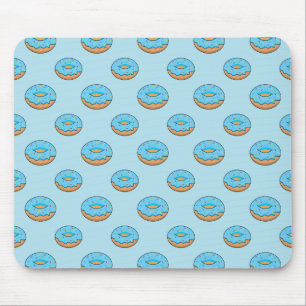 Mousepad Rosquinha Fosco Azul com Cartoon Sprinkles