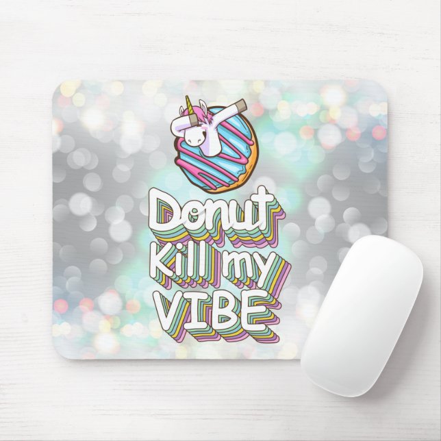 Mousepad Rosquinha Meu Vibe | Unicórnio (Com mouse)