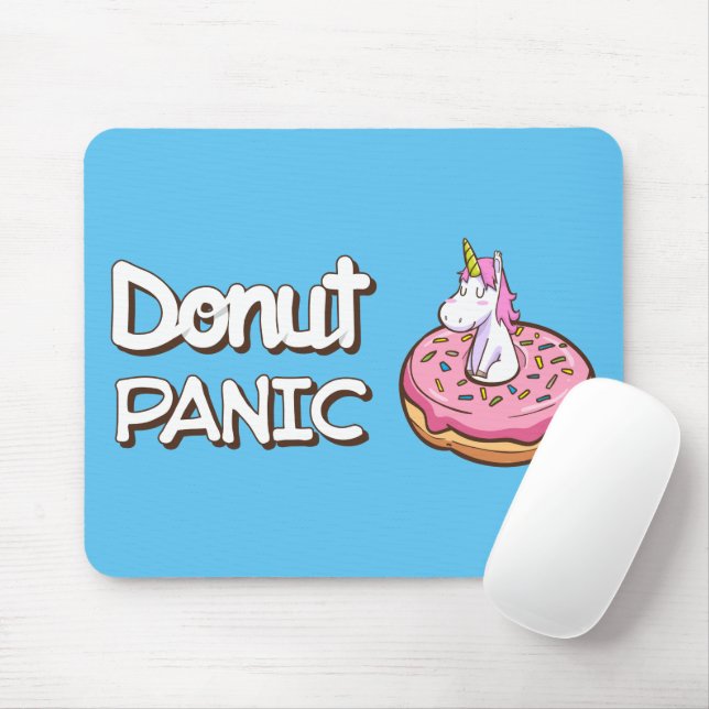 Mousepad Rosquinha Panic Unicorn (Com mouse)
