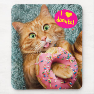Mousepad Rosquinha para alimentação de gatos