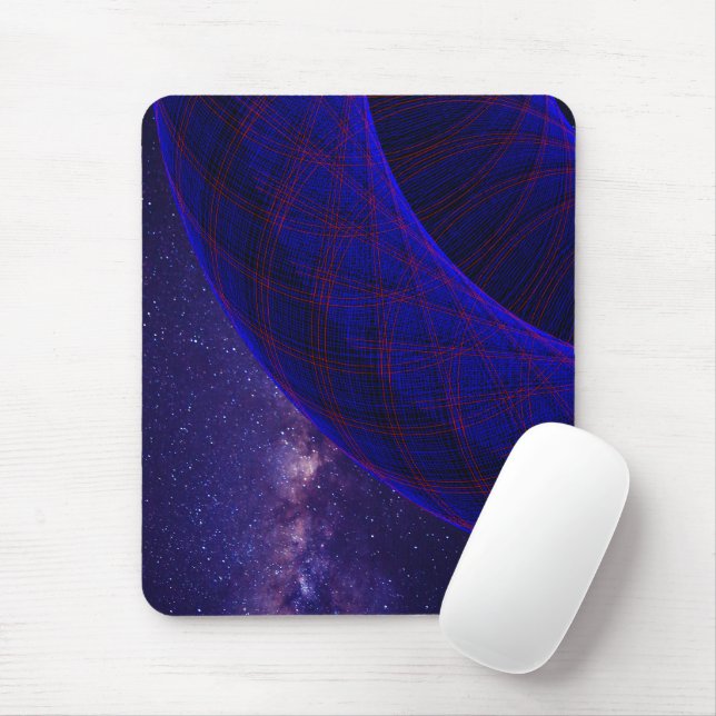 Mousepad Rosquinhas Azuis No Suporte Exterior Do Mouse (Com mouse)
