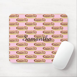 Mousepad Rosquinhas de Eclaira de Aquarela de Chocolate