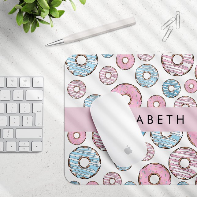 Mousepad Rosquinhas rosa, Rosquinhas azuis, borrifadas, seu (Criador carregado)