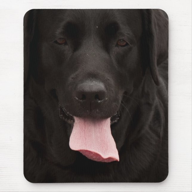 Mousepad Rosto de cachorro preto (Frente)