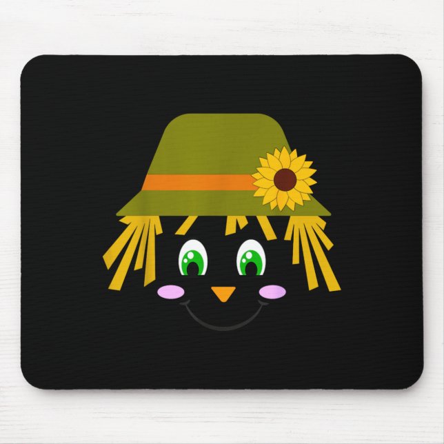 Mousepad Rosto de Corvo em um Chuveiro de Chapéu Fantasia D (Frente)