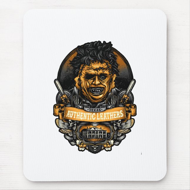 Mousepad Rosto de couro, horror, Halloween (Frente)