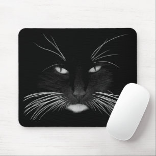 Mousepad Rosto de Gato Negro