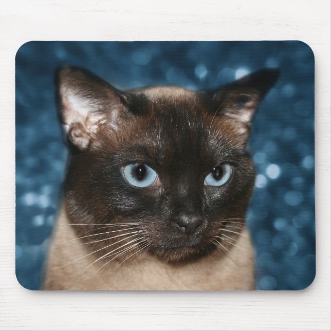 Mousepad rosto de gato siamês (Frente)