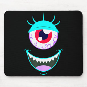 Mousepad Rosto de Olho de Monstro Engraçado de Halloween 