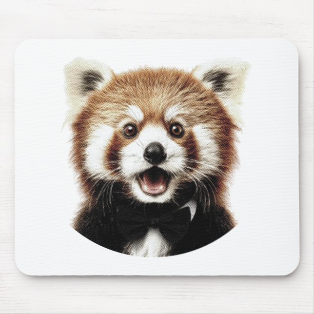 Mousepad Rosto de panda vermelho (Frente)