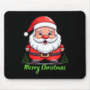 Mousepad Rosto engraçado do Papai Noel Feliz Natal Gif Vint