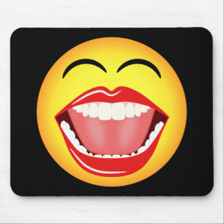 Mousepad Rosto Engraçado Mouse Amarelo Mousemat