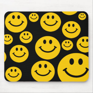 Mousepad Rosto Feliz Amarelo