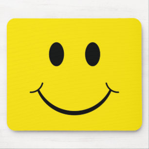 Mousepad Rosto Feliz Amarelo Clássico dos 70