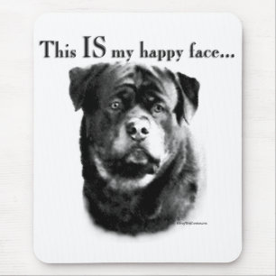 Mousepad Rosto Feliz Rottweiler