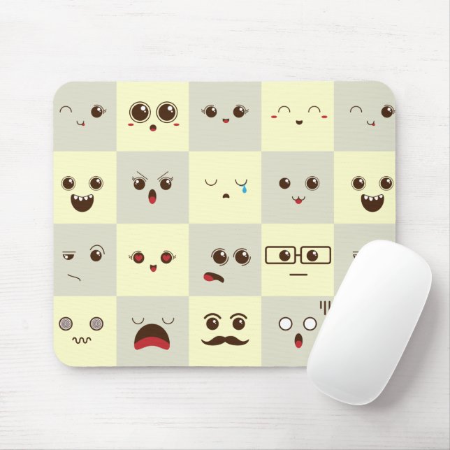 Mousepad Rosto fofo (Com mouse)