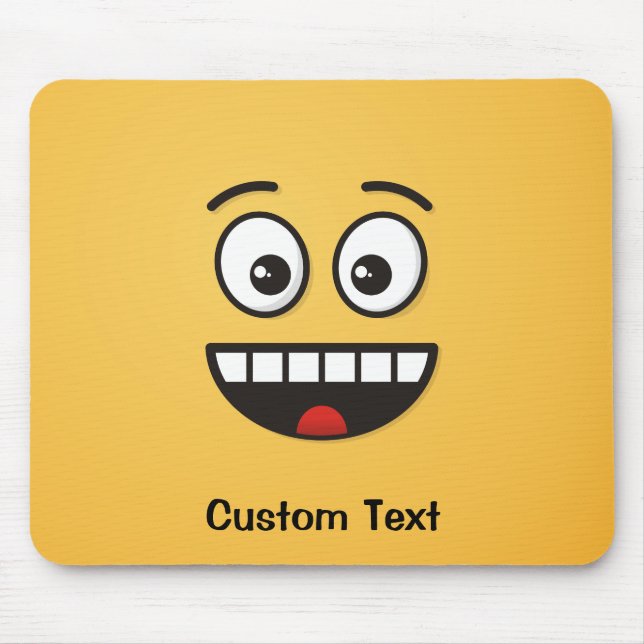 Mousepad Rosto sorridente com o teclado do mouse na boca ab (Frente)