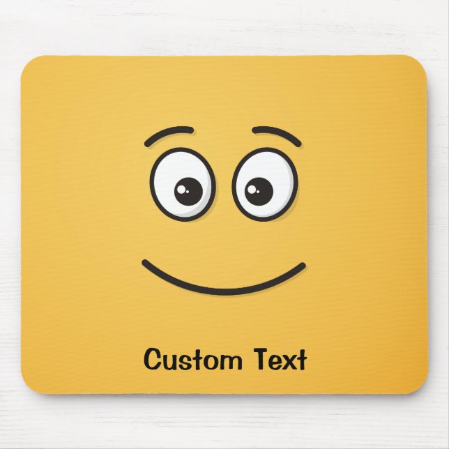 Mousepad Rosto sorridente com proteção de mouse de olhos ab (Frente)