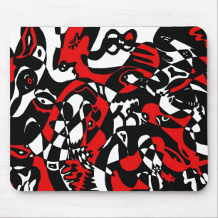Mousepad "Rostos" Abstrato Art