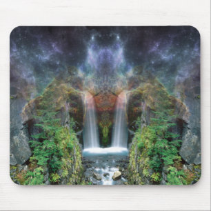 Mousepad Rostos Escondidos em Cachoeiras de Fantasia