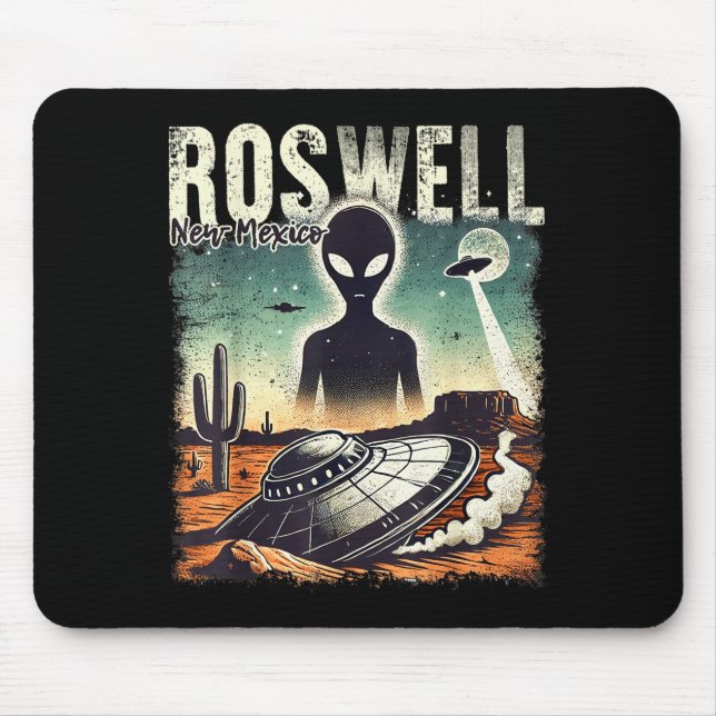 Mousepad Roswell New Mexico 1947 Alien Abduction Ufo Crash  (Frente)