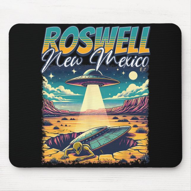 Mousepad Roswell New Mexico 1947 Alien Abduction Ufo Crash  (Frente)