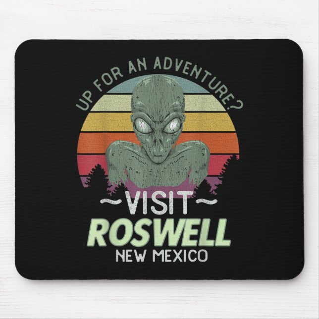 Mousepad Roswell New Mexico Alien Head Funny Souvenir Quote (Frente)