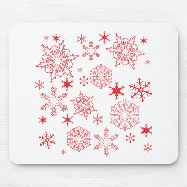 Mousepad Rosy Snowflakes (Frente)