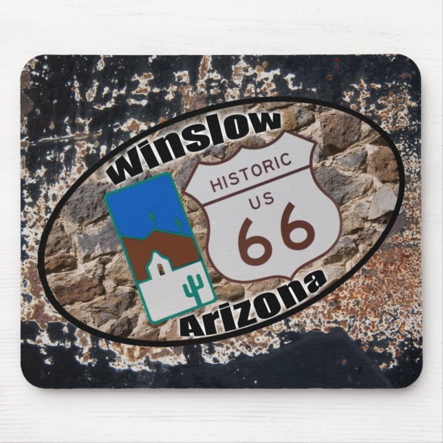 Mousepad Rota histórica 66 - Winslow, arizona (Frente)