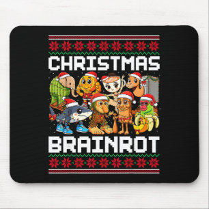 Mousepad Rotação Cerebral Italiana de Natal Engraçada para