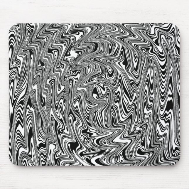Mousepad Roteiro Abstrato preto e branco (Frente)