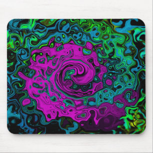 Mousepad Roteiro de Arte Líquida Magenta Magenta-Abstrato