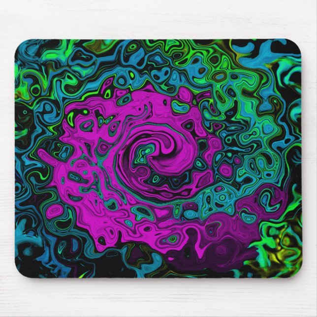 Mousepad Roteiro de Arte Líquida Magenta Magenta-Abstrato (Frente)