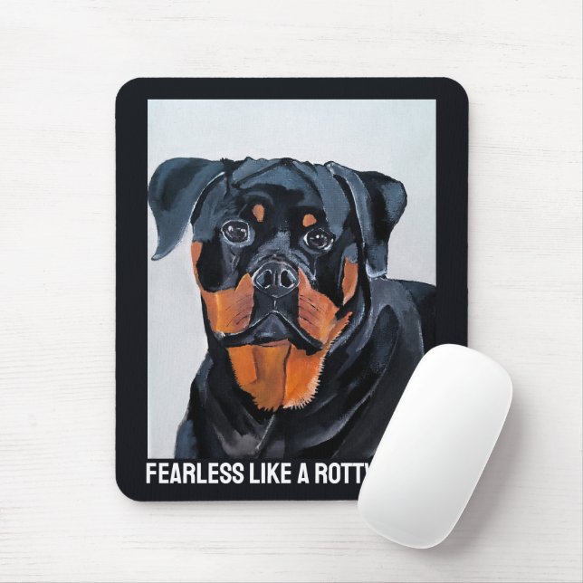Mousepad Rottweiler Painting by Alfred Fox (Com mouse)