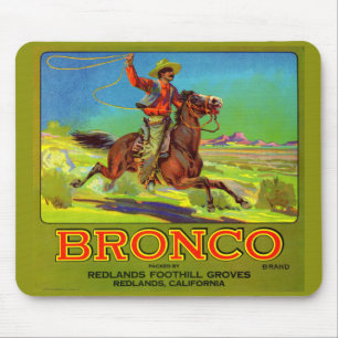 Mousepad Rótulo da caixa de fruta do Bronco 1920